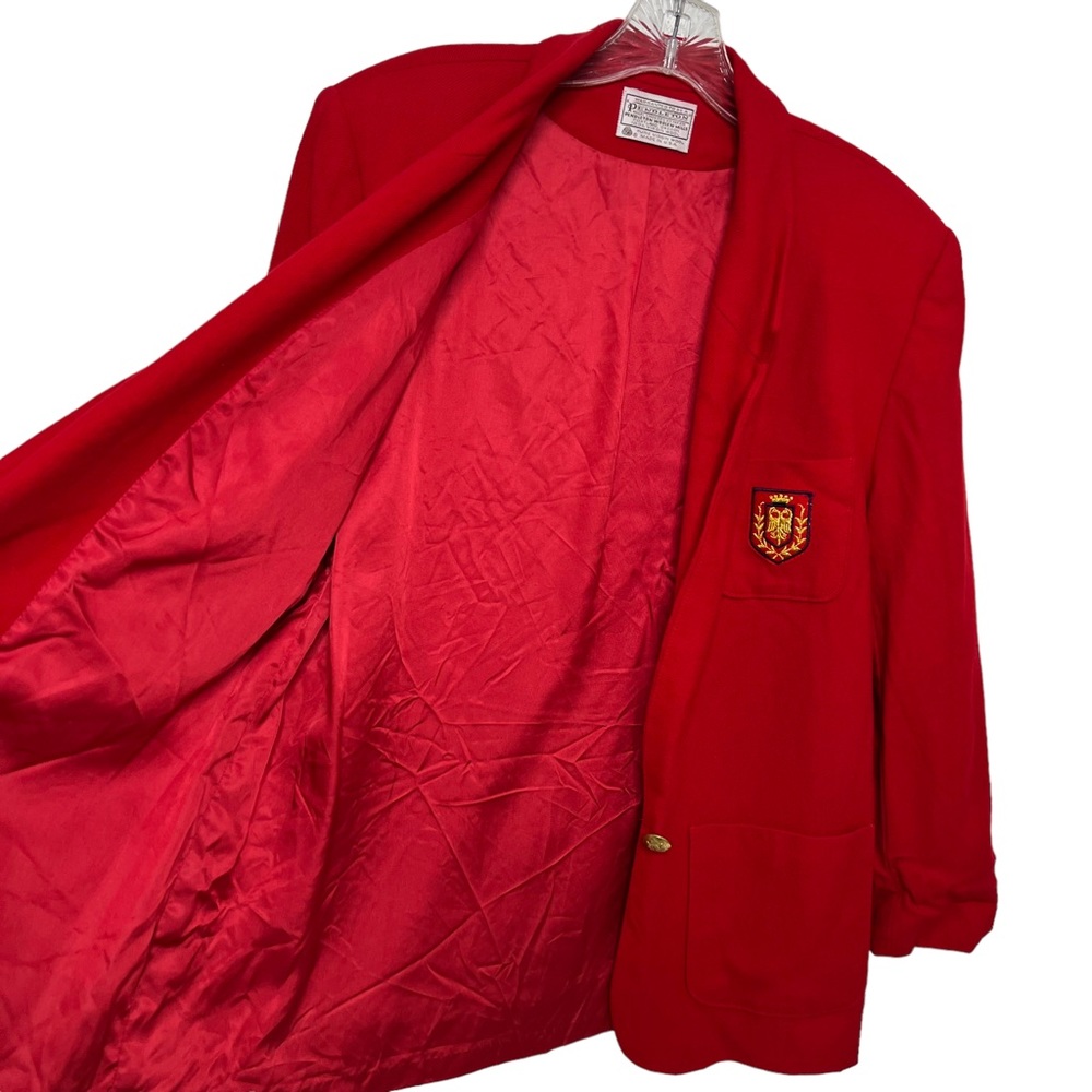 Pendleton Red 100% Wool Blazer Jacket - image 3